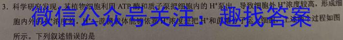 衡水金卷先享题·月考卷 2023-2024学年度上学期高三年级一调（新教材）生物