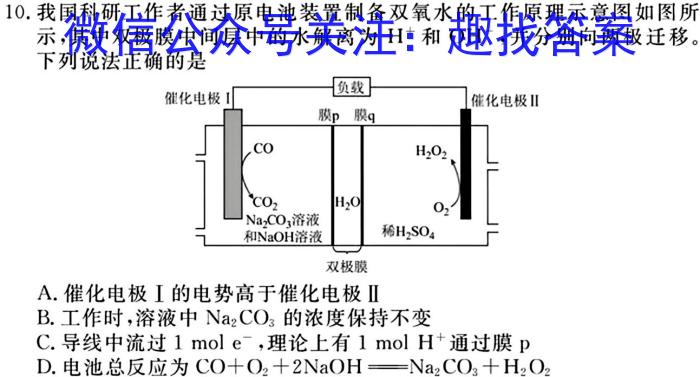 1江西省稳派教育联考2024届高三开学摸底考试化学