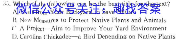 江西省稳派教育联考2024届高三开学摸底考试英语