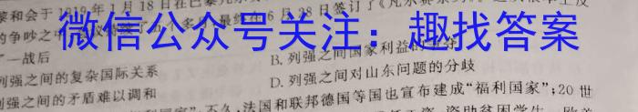 2024届江西省九校高三年级第一次联考历史
