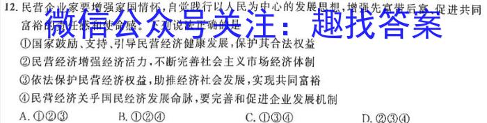 河北省2023-2024学年保定市高一年级1+3联考政治~