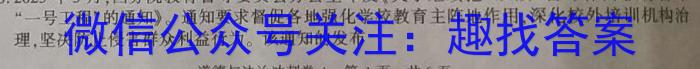 周至县2023-2024学年度高考第一次模拟考试政治~