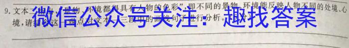 山西省晋中市现代双语学校2024届初三年级暑假作业验收语文