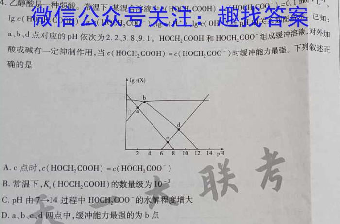 f2023年湖北省高二9月起点考试 新高考联考协作体化学