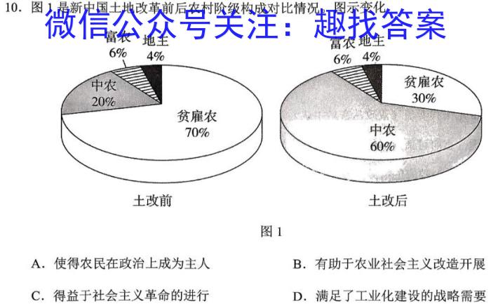 2023学年第一学期浙江省七彩阳光新高考研究联盟返校联考历史