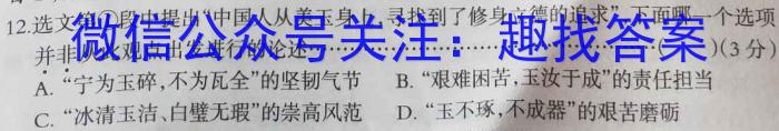 云南省2024届高三试卷9月联考(单杠 YN)语文