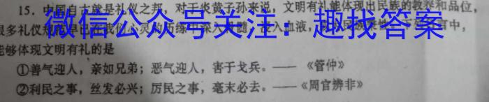 2024年普通高校招生考试仿真模拟卷(五)5政治~