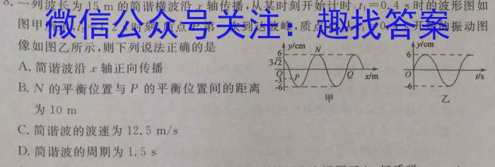 全国大联考2024届高三第一次联考（1LK·新高考-QG）物理.