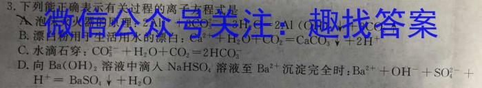 q2024届江西省九校高三年级第一次联考化学