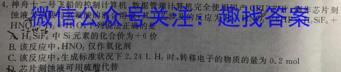 q安徽省池州市2023-2024学年九年级上学期开学考试化学