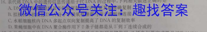 辽宁省2023-2024学年度（上）高二学年六校期初考试生物试卷答案