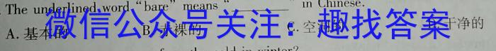 九师联盟2024届高三10月质量检测巩固卷XG英语试题答案