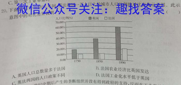 陕西省2023-2024学年秋季高二开学摸底考试(8171A)(2023.8)历史