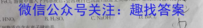 q九师联盟 2024届9月高三高考仿真模拟(LG)化学