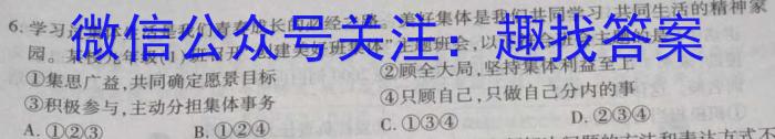 2024届全国大联考高三第一次联考1LK·新教材老高考政治~