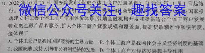 河南省2023-2024学年度高二9月大联考政治~