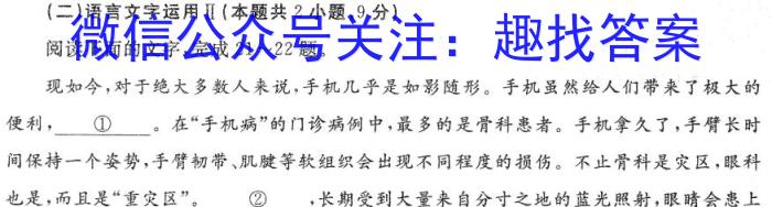 2024年普通高等学校统一模拟招生考试新未来10月联考（高三）/语文
