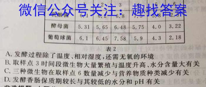 江苏省扬州市2024届高三上学期期初考试生物试卷答案