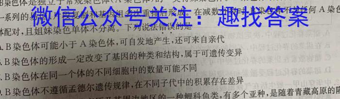 24届高三年级TOP二十名校调研考试一生物试卷答案