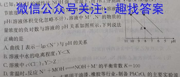 q2024届全国高考分科模拟检测示范卷XGK✰(三)化学
