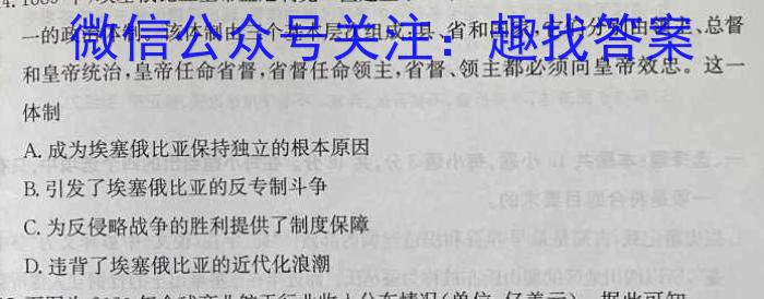 九师联盟2022-2023学年高三教学质量检测（开学考）历史试卷