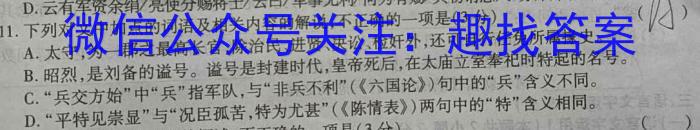 河南省中原名校联考2023-2024学年高二上学期9月联考语文