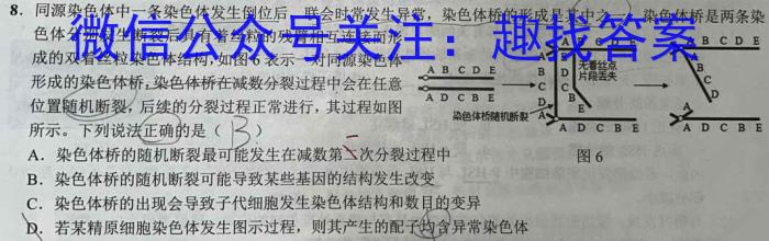 府谷一中2023-2024学年高三上学期第二次联考(月考)生物试卷答案