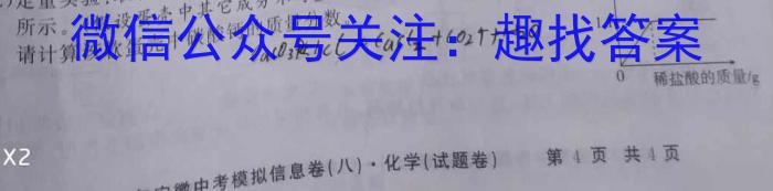 q安徽省无为市赫店中心学校2023-2024学年八年级上学期第一次周测化学