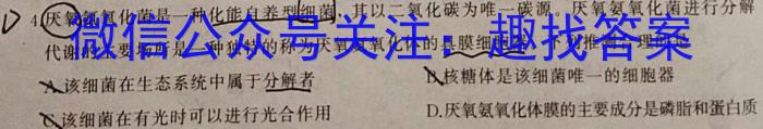 1号卷 A10联盟2024届高三一轮复习试卷(三)生物试卷答案