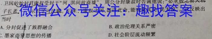 2024届全国高考分科调研模拟测试卷 XGK(二)历史