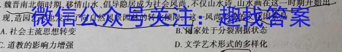 全国大联考2024届高三第一次联考（1LK·新教材老高考-Y）历史