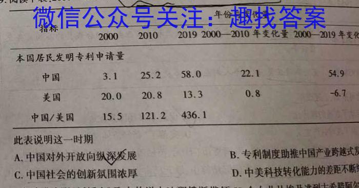 2024届安徽a10开学考高三考试历史