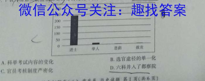 吉林省长春市第八十九中学2023-2024学年八年级上学期期初监测（开学考试）历史