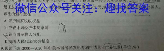 九师联盟 2024届8月高三开学考(X)政治s
