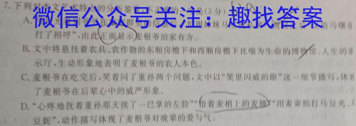 2024届全国名校高三单元检测示范卷(十八)/语文