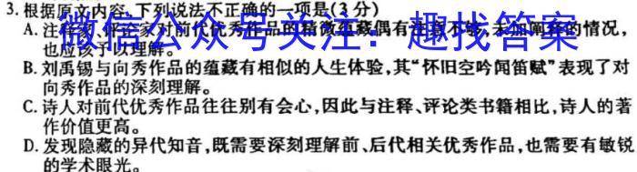 安徽省2024届九年级第一次阶段性诊断检测卷【R-LKZX B AH】语文