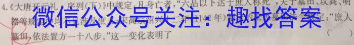 金科大联考2023~2024学年高二上学期开学质量检测历史试卷