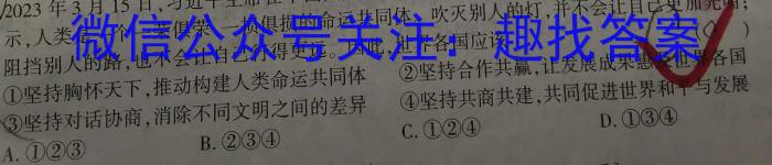 吉林省扶余市睿博实验高级中学2023~2024高二上学期期末考试(242464D)政治~