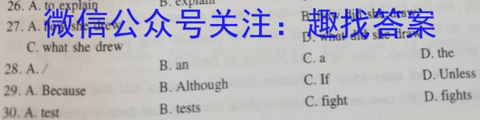 衡水金卷2023-2024学年度上学期高三年级二调考试（新高考版）英语试题