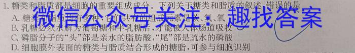 衡水金卷先享题2023-2024高三一轮复习40分钟单元检测卷(广西专版)(2)生物试卷答案