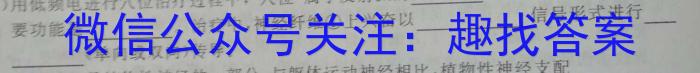 广西省2024届高三试卷9月联考(铅笔 GX)生物试卷答案