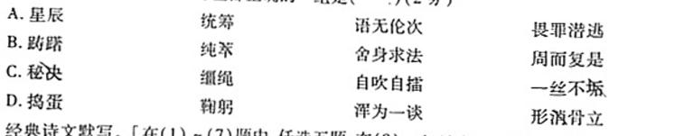 山西省2023-2024学年度高一10月联考（10.11）语文