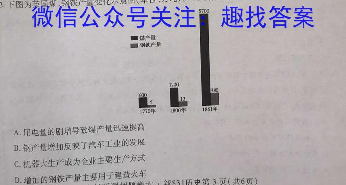 云南省昆明市长丰学校2023-2024学年上学期九年级开学考历史试卷