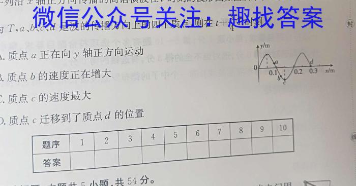 巴中市2023-2024学年普通高中2021级上学期零诊考试物理`