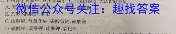 j云南师范大学实验中学昆明湖校区2023-2024学年上学期初2024届开学学情检测化学