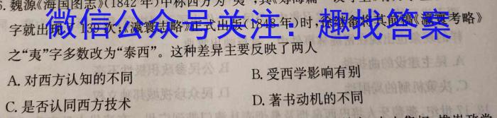 陕西省2024届九年级阶段评估（一）【1LR】历史试卷