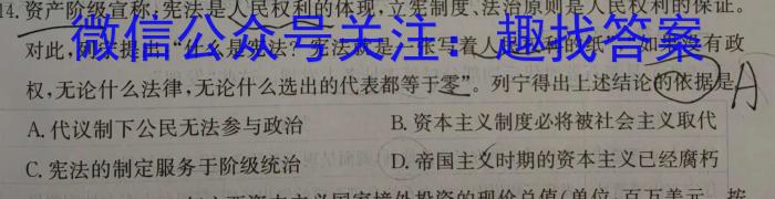 河南省教育研究院2024届新高三8月起点摸底联考历史试卷及参考答案历史试卷