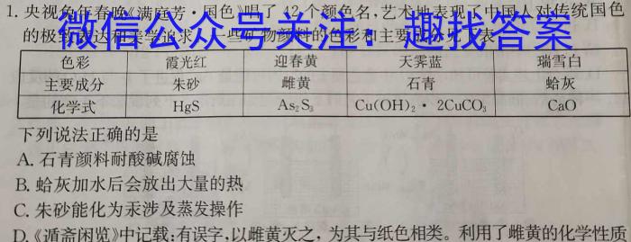 q2024届陕西省8月高三联考(标识★)化学