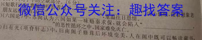 安徽省六安市2023-2024学年度九年级秋学期定时作业（一）语文