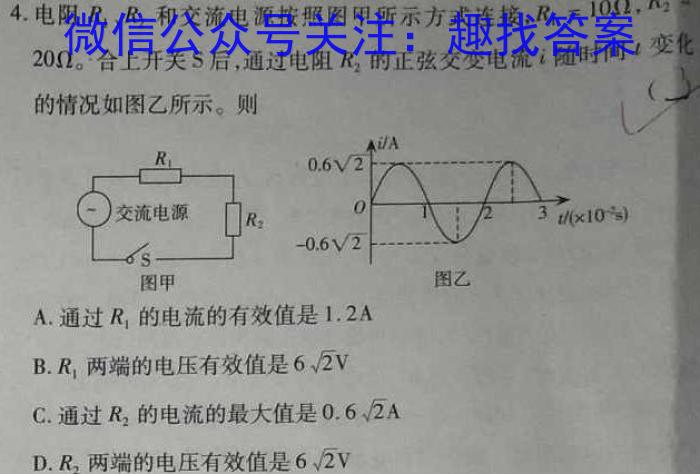 福建省漳州市2024届高中毕业班第一次教学质量检测物理.